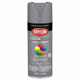 5550 Krylon Colormaxx 12oz Deep Gray Matte Spray Paint And Primer For All Surfaces