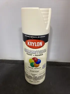 5567 Krylon Colormaxx Spray Paint Satin Ivory 12 Oz Aerosol Can