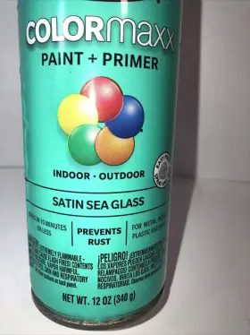5576 Krylon New Olormaxx Spray Paint Satin Sea Glass 12 Oz Aerosol Free Ship