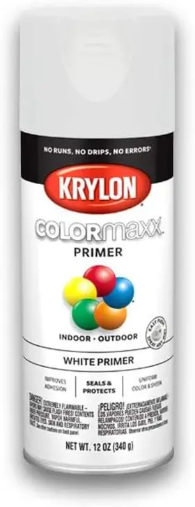 K05584007 Krylon 5584 Colormaxx Primer Spray Paint For Indoor/outdoor White 12 Oz