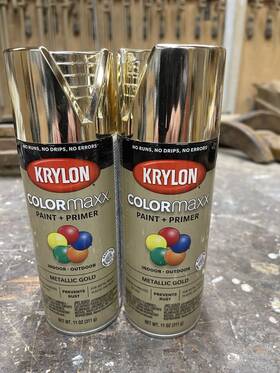 Krylon 5588 4 Each Metallic Gold Colormaxx Paint And Primer Spray