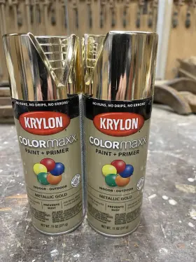 5588 Krylon 4 Each Metallic Gold Colormaxx Paint And Primer Spray