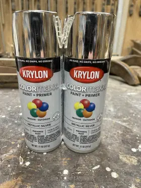 5590 Krylon 4 Each Metallic Silver Colormaxx Paint And Primer Spray