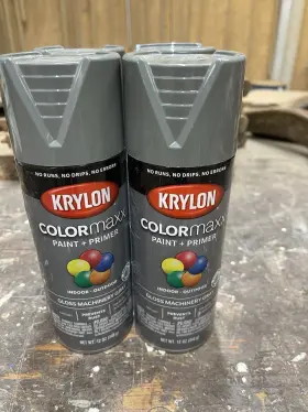 5599 Krylon 4 Colormaxx Spray Paint 12 Oz. Cans/ Gloss Machinery Gray