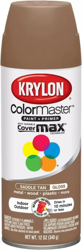 53554 Krylon 689989312276 Saddle Tan Interior And Exterior Decorator Paint - 12 Oz. Aerosol