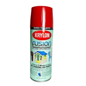 Krylon 724504023289 Fusion For Plastic Gloss Spray Paint Red Pepper Safety 2328 12 Oz New
