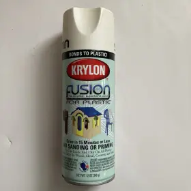 Krylon 724504024224 Fusion For Plastic Spray Paint Satin Dover White 2422 12 Oz
