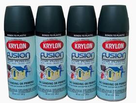 Krylon 724504024248 4 - Fusion For Plastic 2424 Satin Hunter Green Spray Paint 12 Oz Each
