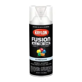 Krylon 724504027041 Fusion All-in-one Adhesive Spray Paint For Indoor/outdoor Use 12 Oz Clear