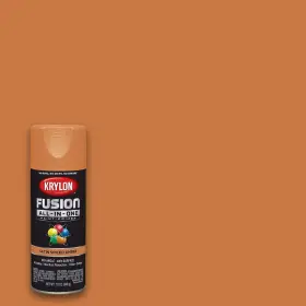 Krylon 724504027508 Fusion All-in-one Adhesive Spray Paint For Indoor/outdoor Use 12 Oz Spiced Amb