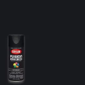 Krylon 724504027546 Fusion All-in-one Adhesive Spray Paint For Indoor/outdoor Use 12 Oz Black
