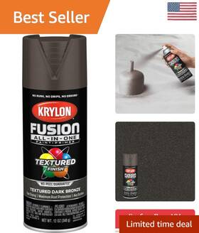 Krylon 724504027782 Fusion All-in-one Dark Bronze Spray Paint 12 Oz - Fast-drying And Rust Resistant