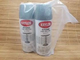 Krylon 724504037002 2 Stone Fine Texture Finish Spray Paint 3700 Granite Color 12 Oz New