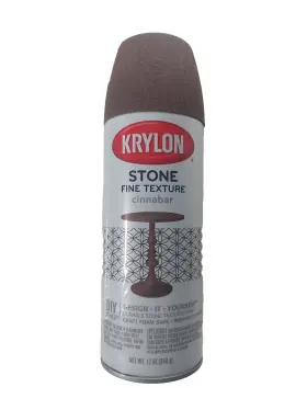 Krylon 724504037071 Fine Stone Texture Finish Spray Paint Cinnabar 12 Oz New