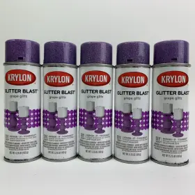 Krylon 724504038139 5x Glitter Blast Spray Paint Grape Glitz Purple 5.75 Oz Each New