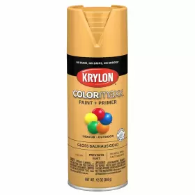 Krylon 724504055044 Spray Paint And Primer In/outdoor No Rust Gloss Bauhaus Gold 12 Oz