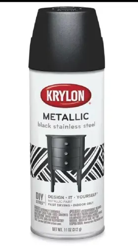 2207 Krylon 724504072515 Metallic Spray Paint Black Stainless Steel 11 Oz. Lot Of 2