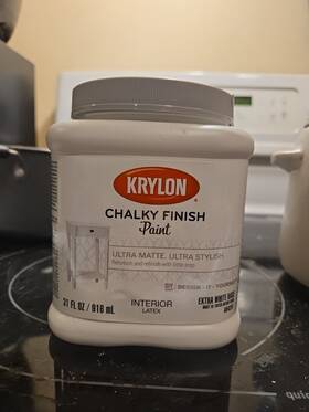 Krylon 724504074793 Chalky Finish Paint Extra White / 32 Fl Oz Fast Drying No Primer Needed