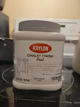 Krylon 724504074793 Chalky Finish Paint Extra White / 32 Fl Oz Fast Drying No Primer Needed