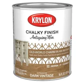 Krylon 724504078555 Dark Vintage Chalky Antiquing Wax 16 Fl Oz Interior Furniture Restoring