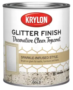 K03910000-14 Krylon 724504078586 Glitter Finish Quart 32 Fl Oz Pack Of 1 Gold