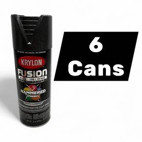 Krylon 724504082064 6 Cans Fusion All-in-one 2890 Hammered Matte Cast Iron 12 Oz. Spray Paint