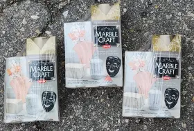 Krylon 724504082361 Marble Craft Paint Valettia Gold 12 Oz Base Coat With Marble-lizer 3 Lot