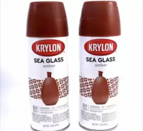 K09053000 Krylon 724504090533 2 Cans Sea Glass Spray Paint Amber 12 Oz Each Discontinued