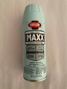 Krylon 724504091509 Cover Maxx Matte 14 Oz. Weighted Included Bottte Spray Paint - Used