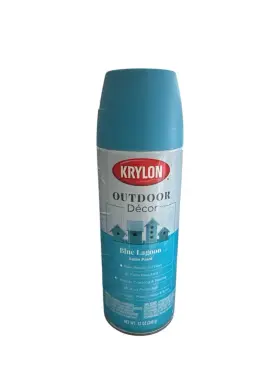 Krylon 724504093367 Outdoor Decor Blue Lagoon Satin Paint 12 Oz New