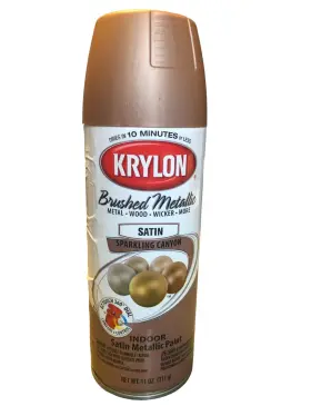 Krylon 724504112525 Nos Brushed Metallic Satin Sparkling Canyon Indoor Spray Paint 11 Oz