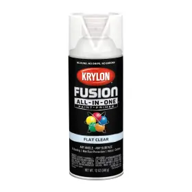 Krylon 724504127291 Fusion All-in-one Adhesive Spray Paint For Indoor/outdoor Use 12 Oz Clear