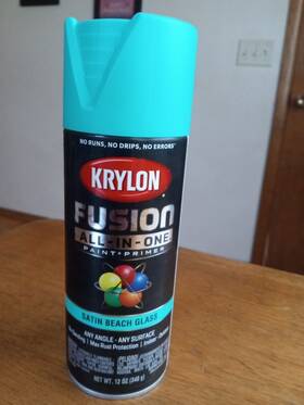 Krylon 724504127314 Fusion All-in-one Spray Paint 12 Oz - Rust-resistant Beach Glass Satin Finish