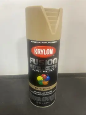Krylon 724504127406 5x Stronger Adhesion Khaki Satin Spray Paint - 12 Oz For Easy Application