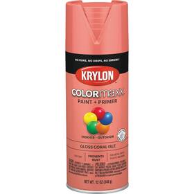 Krylon 724504155140 Colormaxx Spray Paint Primer 5514 Gloss Coral Isle 12 Oz. Brand New