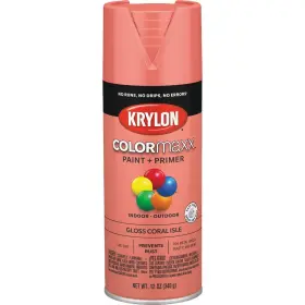 Krylon 724504155140 Colormaxx Spray Paint Primer 5514 Gloss Coral Isle 12 Oz. Brand New