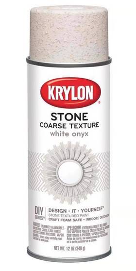 Krylon 724504182139 18213 Stone Coarse Textured Finish - White Onyx 12 Oz