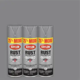 7517 Krylon 3 Rust Protector Preventative Primer Spray Paint Flat Gray 15 Oz