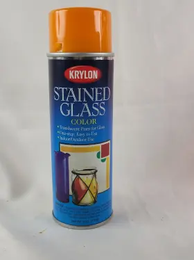 9023 Krylon Vintage New Old Stock Stained Glass Oran Spray Paint 6 Oz Sealed 1 1999
