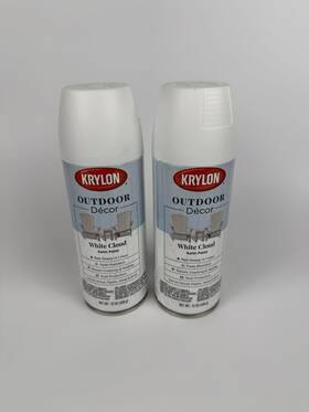 Krylon 9325 2x Outdoor Decor Spray Paint Satin White Cloud 12 Is Each New