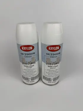 9325 Krylon 2x Outdoor Decor Spray Paint Satin White Cloud 12 Is Each New