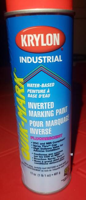 Krylon A03610 Industrial Quik-mark Water-based Inverted Marking Paint Red