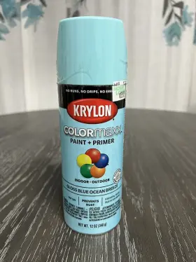 5506 Krylon Diversified Brands Colormaxx Spray Paint Primer Gloss Blue Ocean Breeze Nearly Full