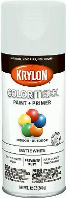 K05591007 Krylon Diversified Brands 6 Pack Colormaxx Spray Paint Primer Matte White 12-oz