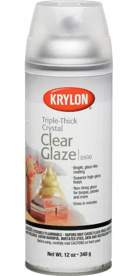 I00500a07 Krylon 12-ounce Triple Thick Clear Glaze Aerosol Spray High-gloss