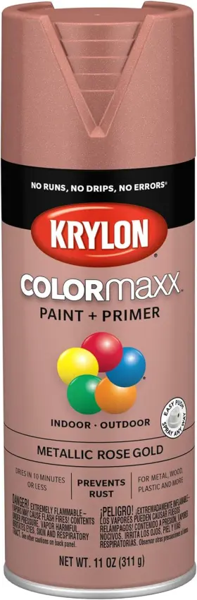 K05593007 Krylon Industrial Products Group 5593 12 Oz Rose Gold Colormaxx Paint And Primer Spray Metallic