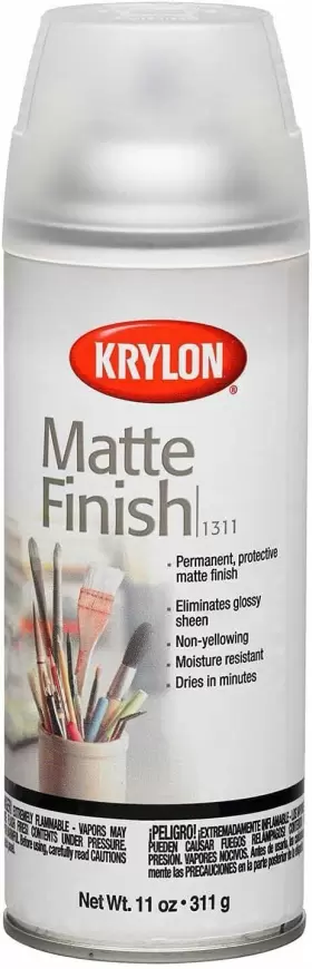 K01303 Krylon 1303 Crystal Clear Acrylic Coating Artist Spray 11 Ounce 6 Pack