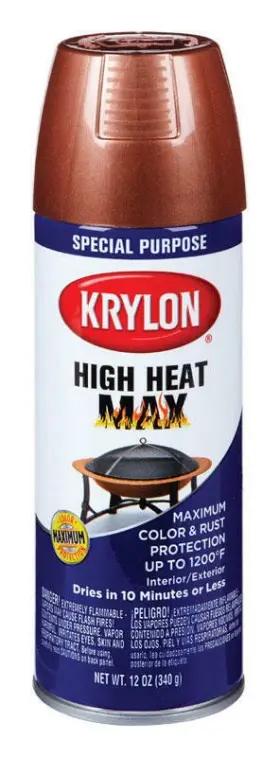 K01609000 Krylon Special Purpose Gloss Copper Ultra High Heat Spray 12 Oz