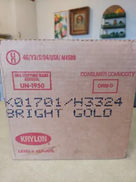 K01701 Krylon Vintage Case 6 Of Bright Gold No. K01701/h3324 Spray Paint Can
