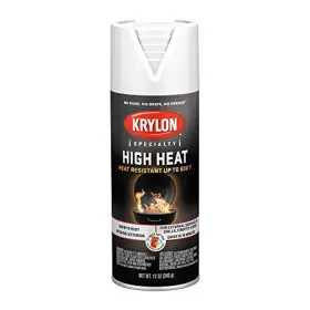 K01708077 Krylon High Heat Flat White Paint 12 Ounce Rust Protection Up To 1200f